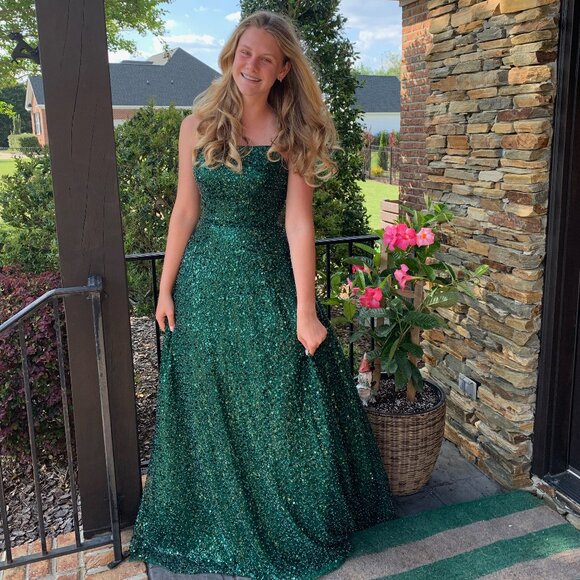 Colors Emerald Green Size 0 Prom dress - Picture 1 of 2